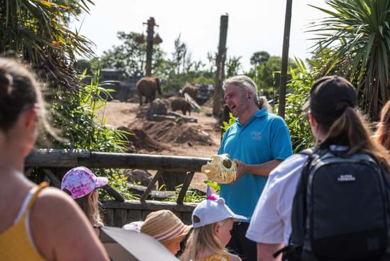 Zoo Ranger Talk To A Group Of Visitors