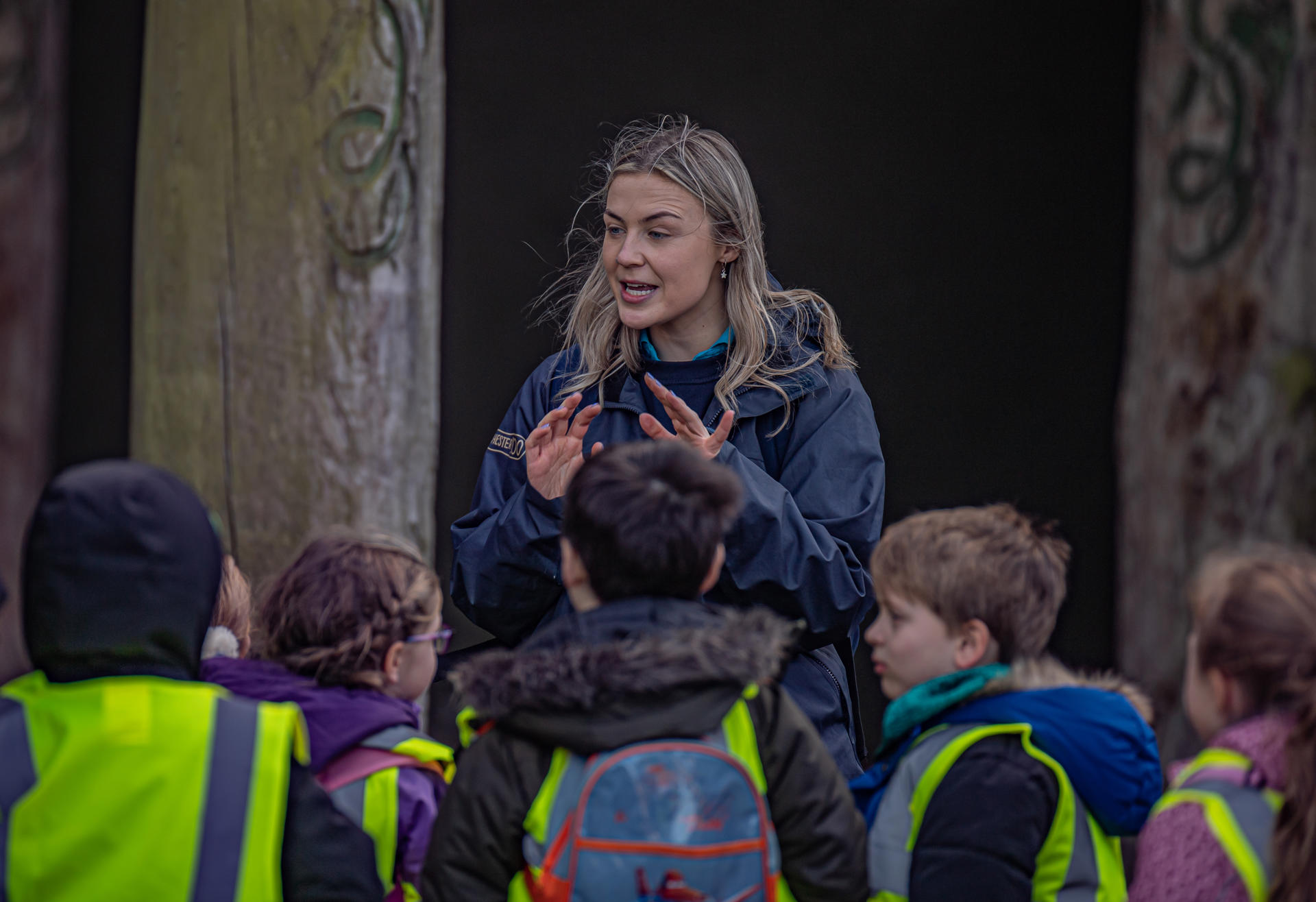 Ranger Talking To A Class Of Children