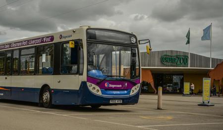 Bus Outside Of CZ Main Entrance