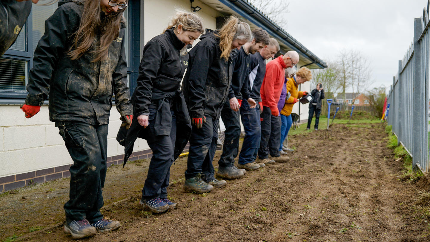 Major Conservation Wins Celebrated As Project Hits One Year Milestone Community Work (C) Chester Zoo Wildflower Meadow Planting, Western Avenue Medical Centre, Blacon (2)