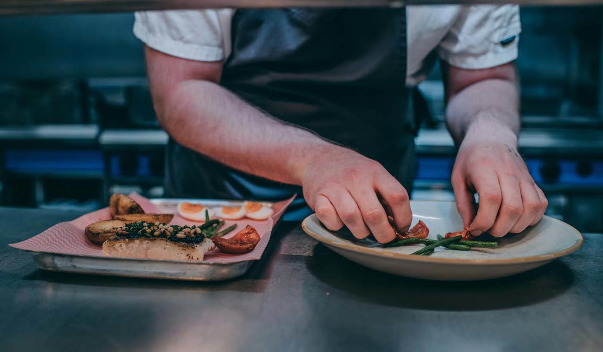 Chef Plating Food