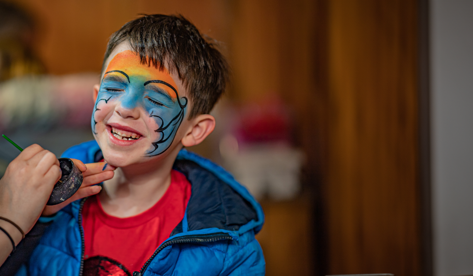 Young Boy Getting His Face Painted
