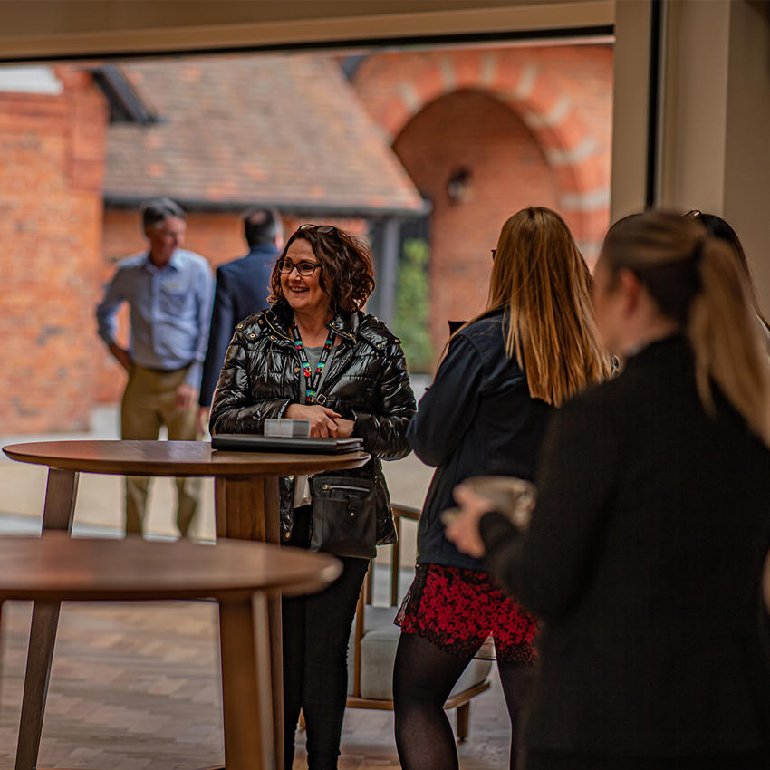 People Socialising At The Square