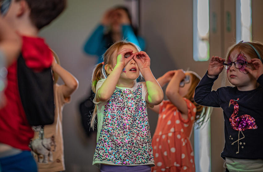 Little Girl At A Zoo Birthday Party